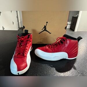 Jordan 12 Retro Gym Red and White Sneakers